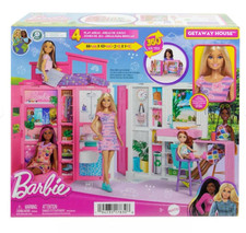 Barbie Ferienhaus Mattel Puppenhaus Strandhaus Traumhaus + Puppe + Zubehör HRJ77
