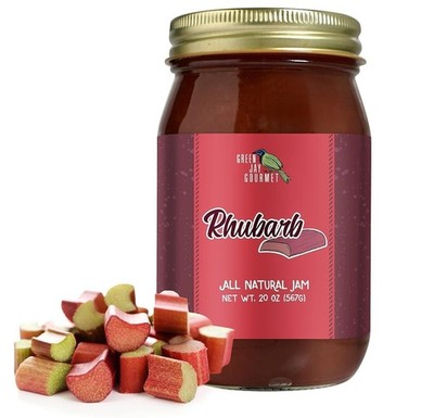 Green Jay Gourmet Rhubarb Jam-All Natural-Vegan-Gluten Free
