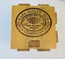 Napa Valley Box Company 20 CD Storage Wood Crate Rack Media Game Holder