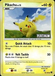 Pikachu 70/100 Majestic Dawn Reverse Holo Platinum Stamped Pokemon Card
