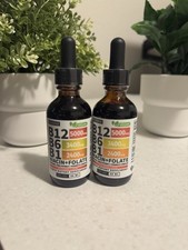  2-Pack Vitamin B12 and B6 Drops - Daily Vitamin B Complex Liquid Drops Formula