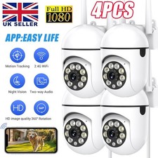 Security Camera Wireless WIFI 2.4G 1080P IP Outdoor PTZ Smart Home Wired 4PCS