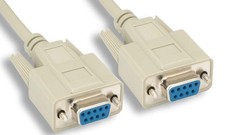Serial Null Modem Cable 25FT DB9F DB9F