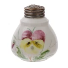 Victorian EAPG Buckeye Plain Joe Pansy Milk Glass Single Salt Shaker 2 1/2" Tall