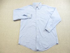 Brooks Brothers Shirt Mens 16 2/3 Blue White Check Non Iron Oxford OCBD IVY