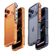 Metal Frame Case For iPhone 17 Pro Max 16 15 Plus Aluminum Alloy Bumper Cover