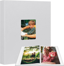 11X14 Photo Album Holds 64 Photos, Linen Cover Art Portfolio 11X14, Portfolio Fo