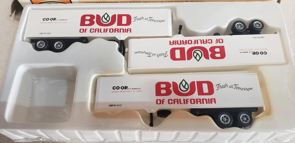 JUEGO DE 3 REMOLQUES A CUESTAS ESCALA HO CON-COR BUD OF CALIFORNIA 40'FT🔥🔥🔥🔥🔥🔥 Foto 2 de 3