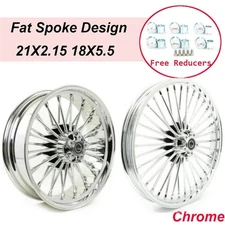 21x2.15 18x5.5 Fat Spoke Wheels for Harley Dyna Street Bob Super Glide Custom