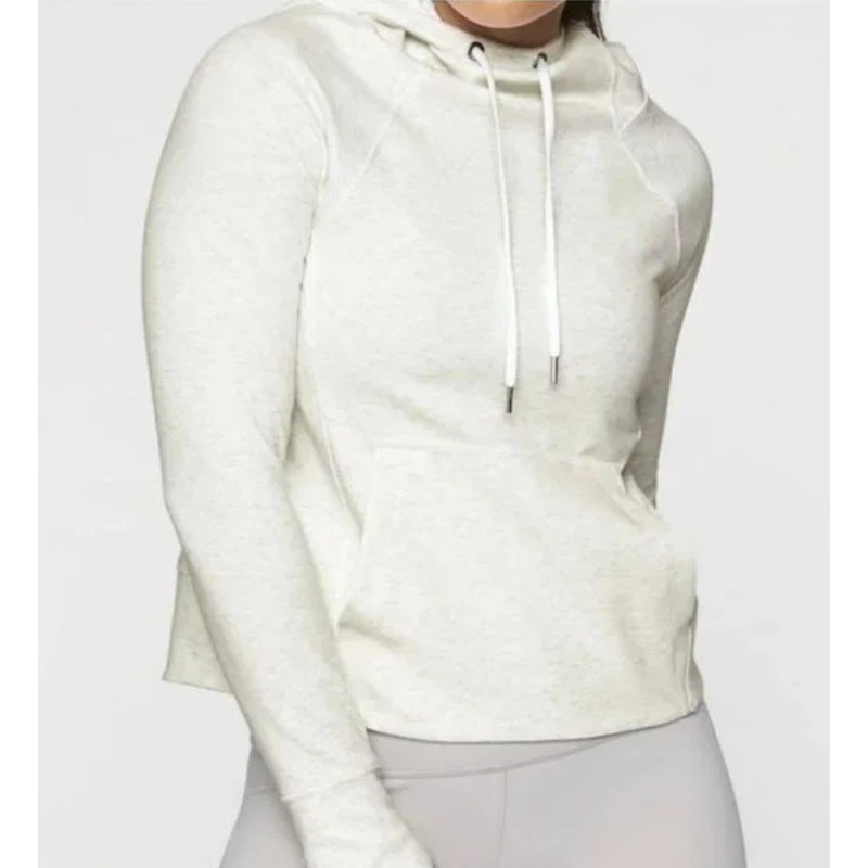 Athleta Stadium Hoodie Women's XXS Grey Pullover Sweatshirt Neutral Athleisure