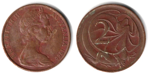 Australia 2 Cents coin from a recent eBay sale