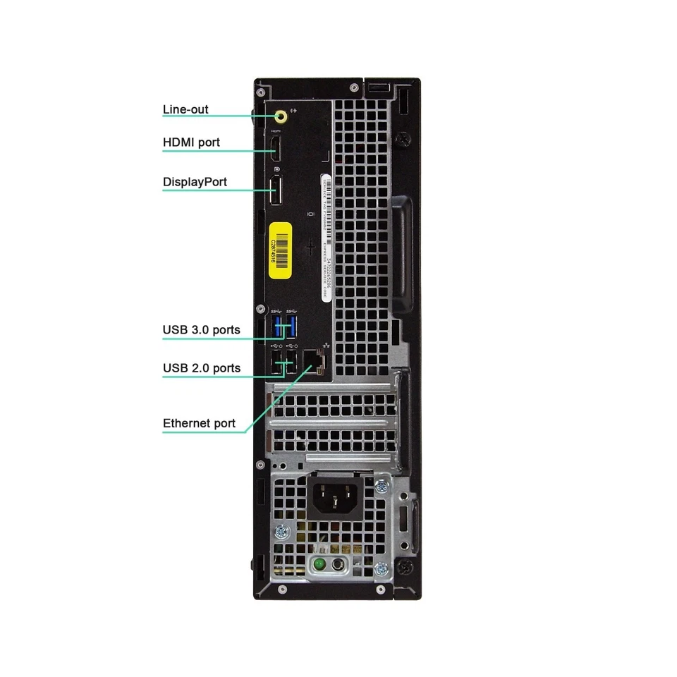 Dell OptiPlex 3040 Core i5 Desktop Computer 16GB RAM 240GB SSD Wi-Fi Windows 11 - Image 4 of 4