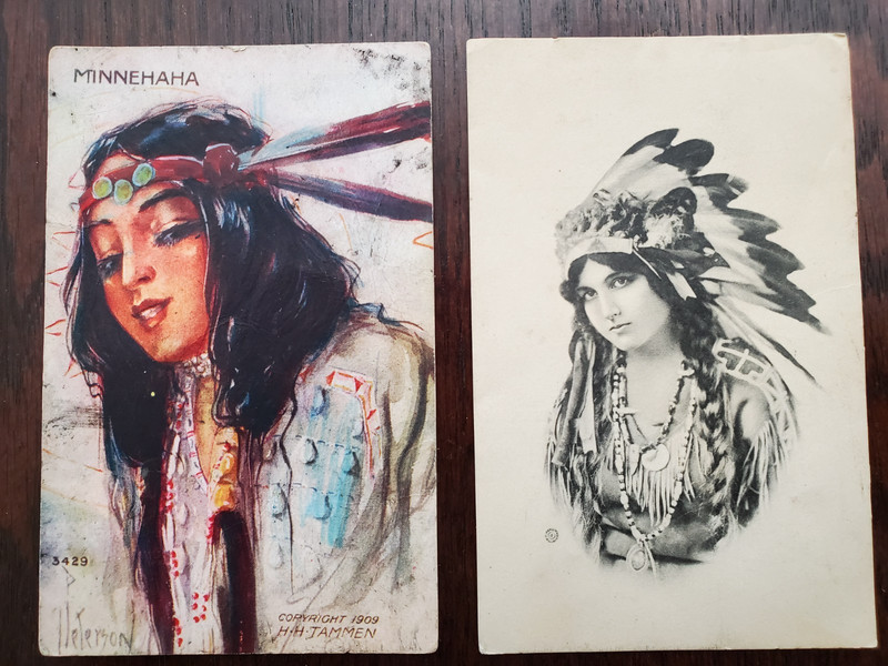 Set of 8 Antique Native American Indian Postcards (AZ, CA, 1901-1922, Minnehaha)