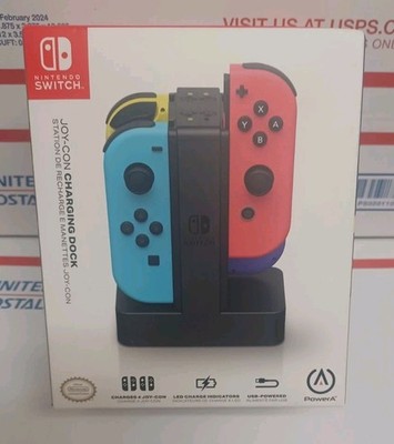 Nintendo Switch Joy-Con Charging Dock PowerA4 Controller Charger Station Box Dam