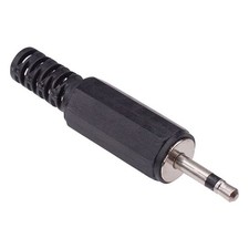 2.5mm Miniature Mini Mono Insulated Jack Plug Audio Connector