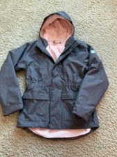 The North Face Girls Gray Grey Light Pink Winter Coat Jacket Large L 14 16