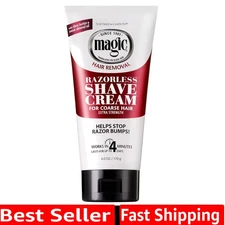 Magic Razorless Hair Removal Cream - Eliminate Razor Bumps, Quick & Easy Use