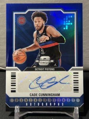 2023-24 Contenders Optic  Cade Cunningham Punched Ticket Auto Blue Prizm /75 🔥 