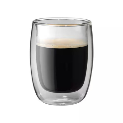 Sorrento 2-Pc Double-Wall Glass Coffee Cup Set