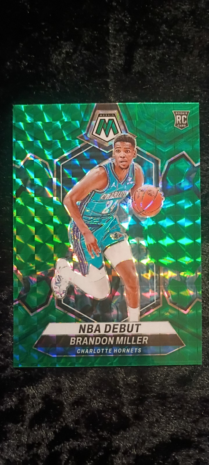 2023-24 Panini Mosaic - NBA Debut Brandon Miller #252 Green Mosaic Prizm (RC)