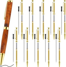 10 Pcs Pen Kits for Wood Turning 7Mm Slimline Pen Twist Kit with Refill Lathe Tu