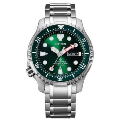 CITIZEN NY0100-50X Promaster Super Titanium Green Dial Automatic Diver Men Watch