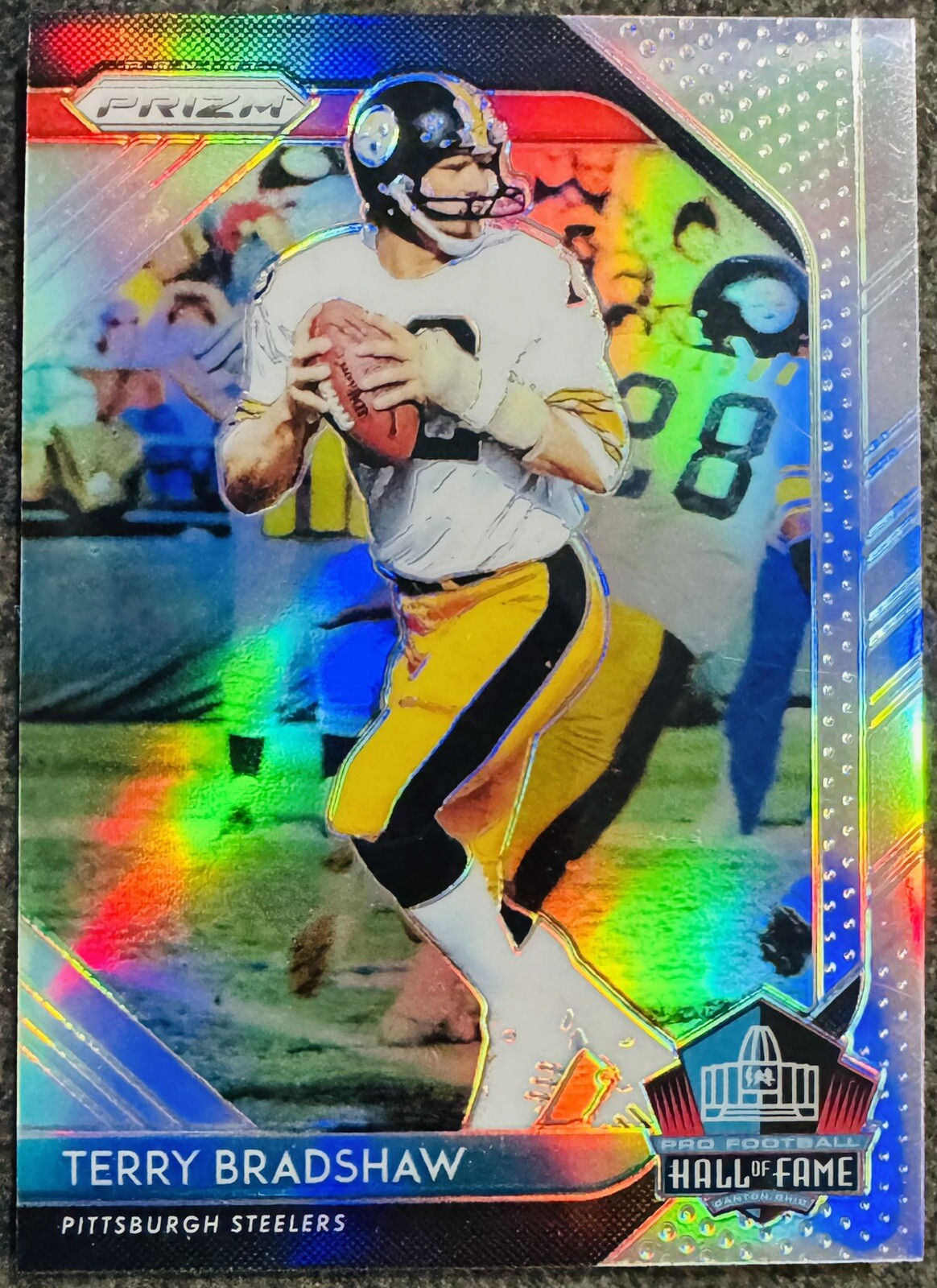 2018 Panini Prizm Hall of Fame Silver Prizm #HOF-7 Terry Bradshaw Steelers
