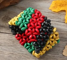 JUNETEENTH Wooden Beaded Bracelet