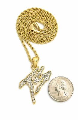 Hip Hop Iced Terror Squad TS CZ Pendant & 24