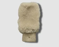 $24 Pia Rossini Women's Beige Solid Faux Fur Fingerless One Glove