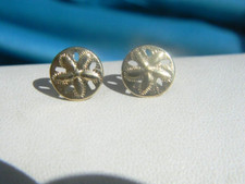 14k Yellow Gold Petite Sand Dollar Stud Earrings