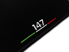 VELOURS FUßMATTEN für ALFA ROMEO 147 (2000 - 2010) SCHWARZ + STICKEREI, STANDARD