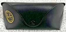 Ray Ban Black Sunglasses Case Button Down Snap Closure Belt Loop Faux Leather
