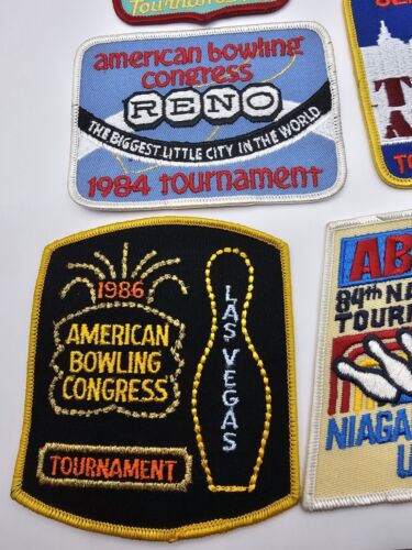 Vintage Patch Lot of 9 Early ABC Bowling National Tourment 1980 to 1988 - Picture 4 of 7