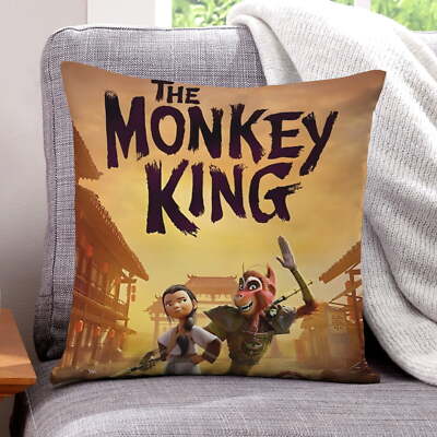 Throw Pillow Cover The Monkey King Pillow Case Short Plush Decor for Home