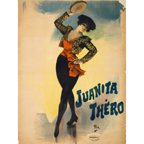 Pal Sänger Tänzerin Juanita Thero Show Werbung großer Leinwand Kunstdruck - Bild 1 von 5