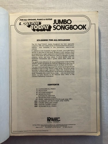 E-Z Play Today Jumbo Songbook: Jordan Kitt’s Music (Organ/Piano/Guitar) - Picture 2 of 8