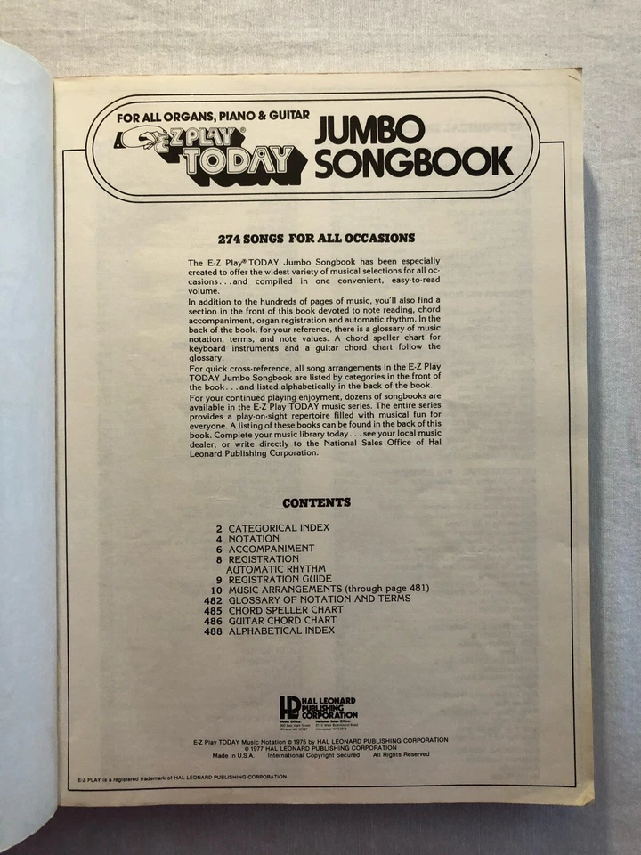 Cancionero Jumbo E-Z Play Today: Jordan Kitt’s Music (órgano/piano/guitarra) Foto 2 de 4