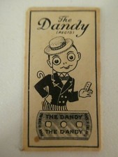 THE DANDY SLOTTED RAZOR BLADE PRINTED ADVERTISING PACKET MADE ENGLAND