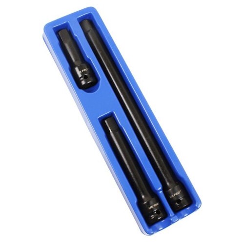 US PRO 3PC 1/2" DR Impact Extension Bar Set 75, 125, 250mm 2086 - Picture 3 of 3
