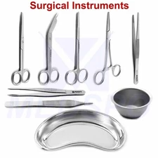 Surgical Dressing Operating Dissecting Forceps Scissors First Aid Nursing Tray