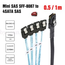 Mini-SAS to 4 SATA Forward Breakout Cable 36P SFF-8087 Splitter Cable 0.5m / 1m