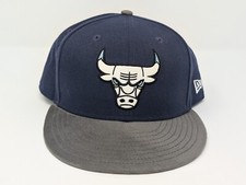 New Era, 9Fifty Snapback Hat, Chicago Bulls, Navy Blue  Grey