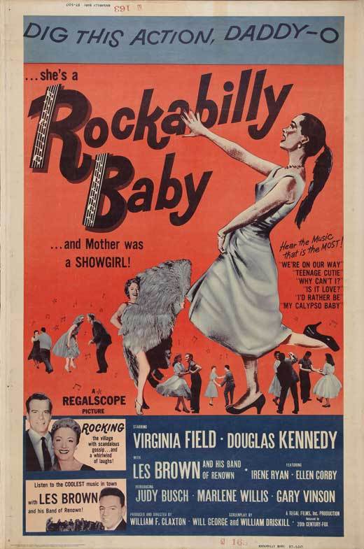 ROCKABILLY BABY Movie POSTER 27x40 C Virginia Field Douglas