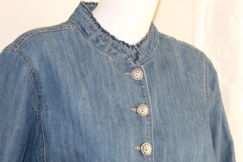 Baccini Sz XL UK Flag England Anglophile Art-to-Wear Jacket Denim Blazer  - Image 4 of 4