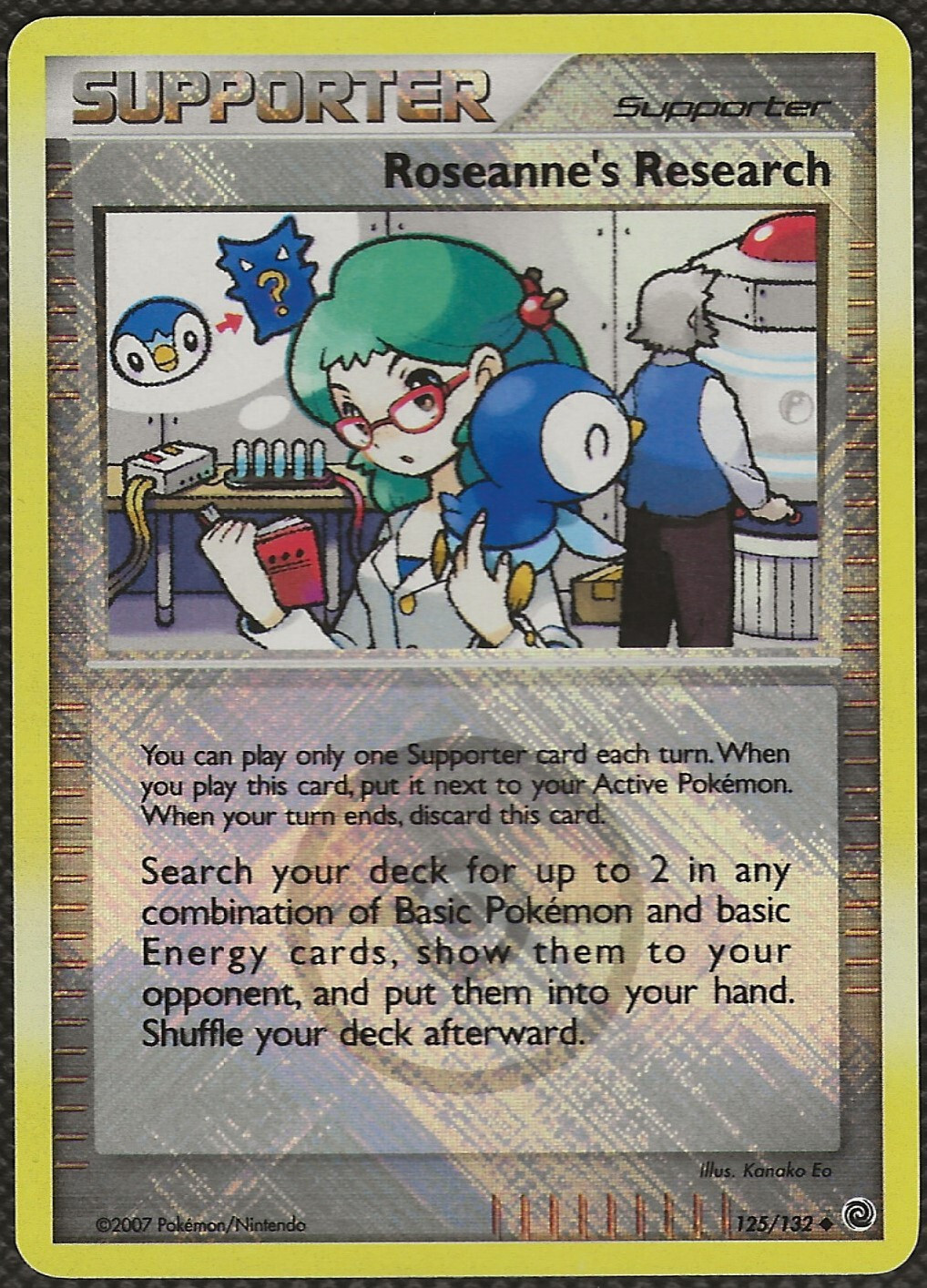 Pokemon ROSEANNE'S RESEARCH 125/132 League Liga Promo Secret Wonders English NM
