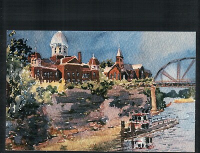 HERMANN, MO * ARTISTS' RENDERING of COURTHOUSE * UNPOSTED CHROME c Early '80s