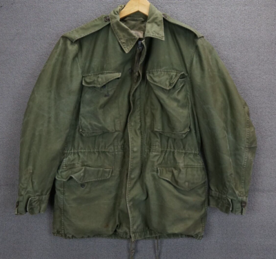 ジャケット・アウター U.S ARMY Cotton Sateen, OG 107 50s. Vtg 50s Field Jacket Parka Hooded Cotton Sateen OG-107 Small Reg