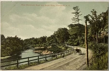 CLAREMONT, NH. C.1910 PC. (A46)~VIEW OF WEST CLAREMONT RD. AND SUGAR RIVER