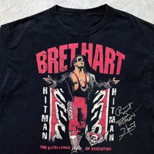Rare Bret Hart Gift For Fan Cotton Black T-Shirt S-2345XL T-shirt S3679